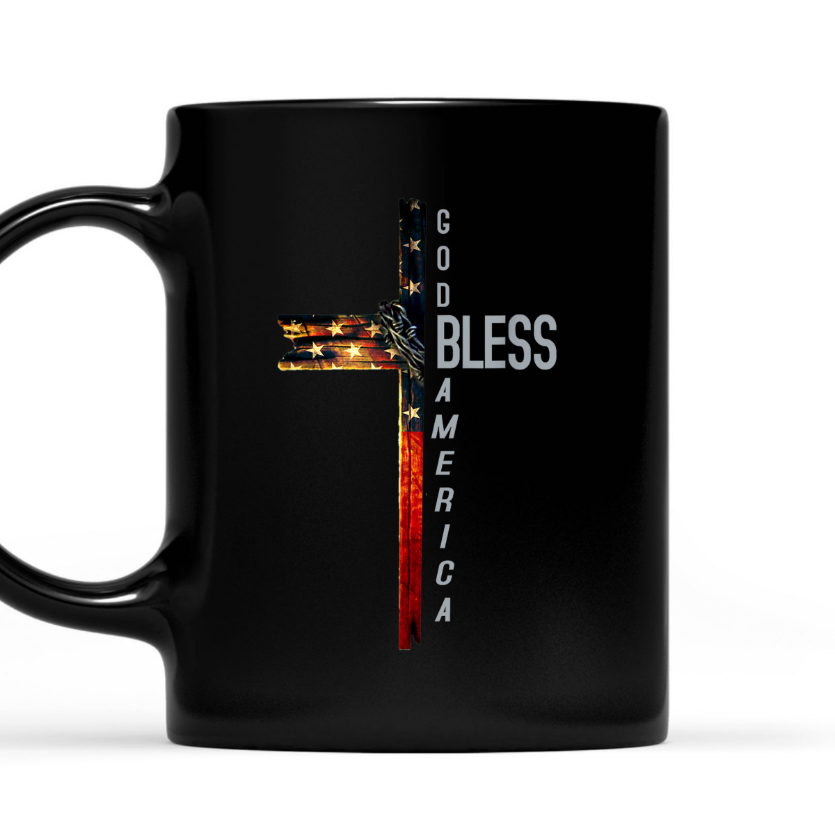Christian Cross With Flag USA God Bless America 4th Of July T-Shirt Christian Cross With Flag USA God Bless America 4th Of July T-Shirt