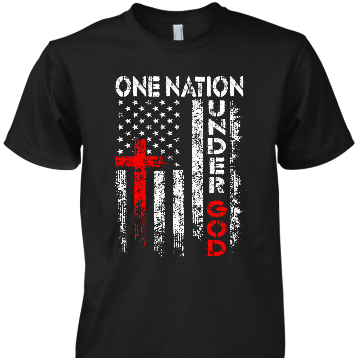 Vintage USA Flag Christian Faith Family Freedom One Nation Under God T-Shirt Vintage USA Flag Christian Faith Family Freedom One Nation Under God T-Shirt