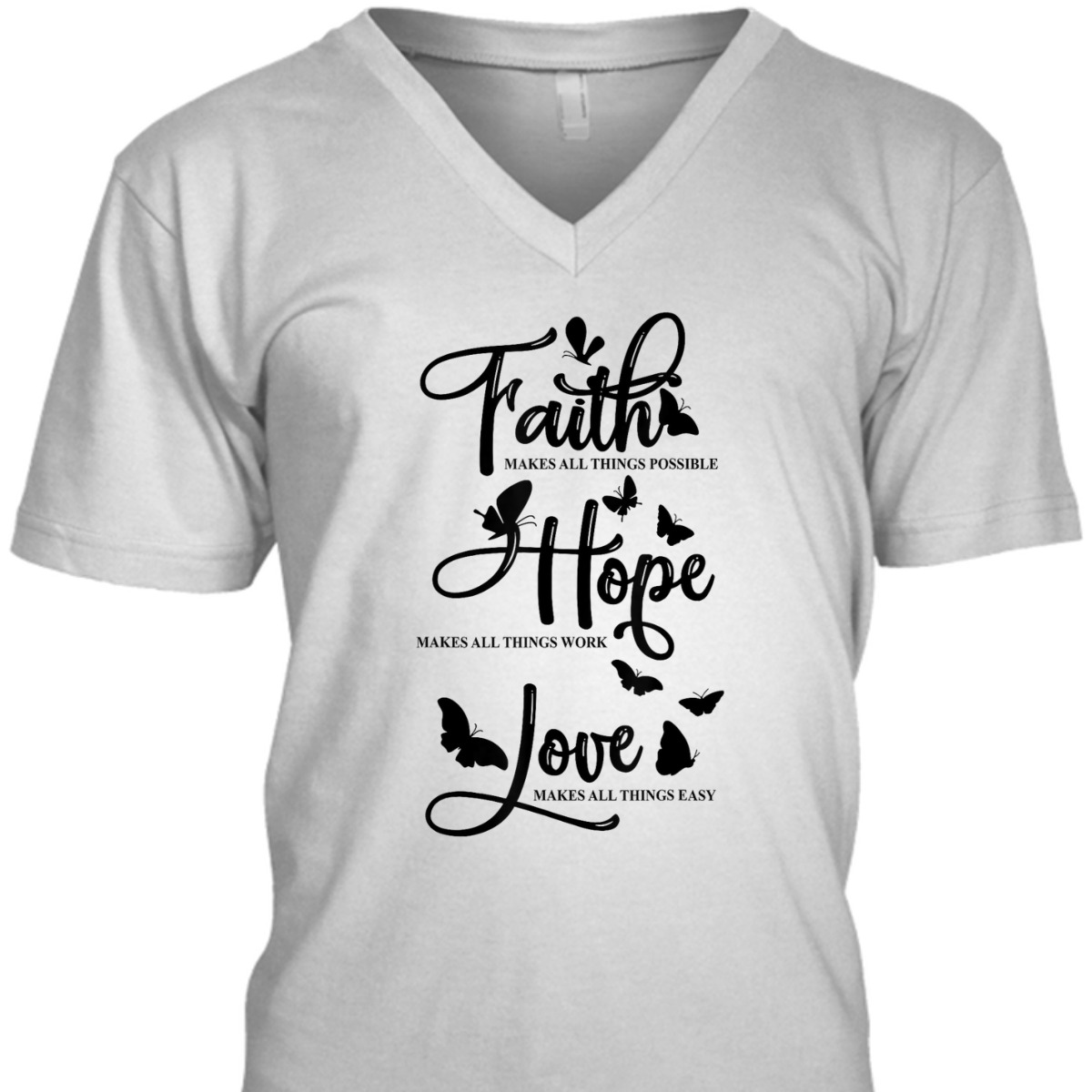 Faith Hope Love Christian Butterfly Bible Quote Religious T-Shirt Faith Hope Love Christian Butterfly Bible Quote Religious T-Shirt