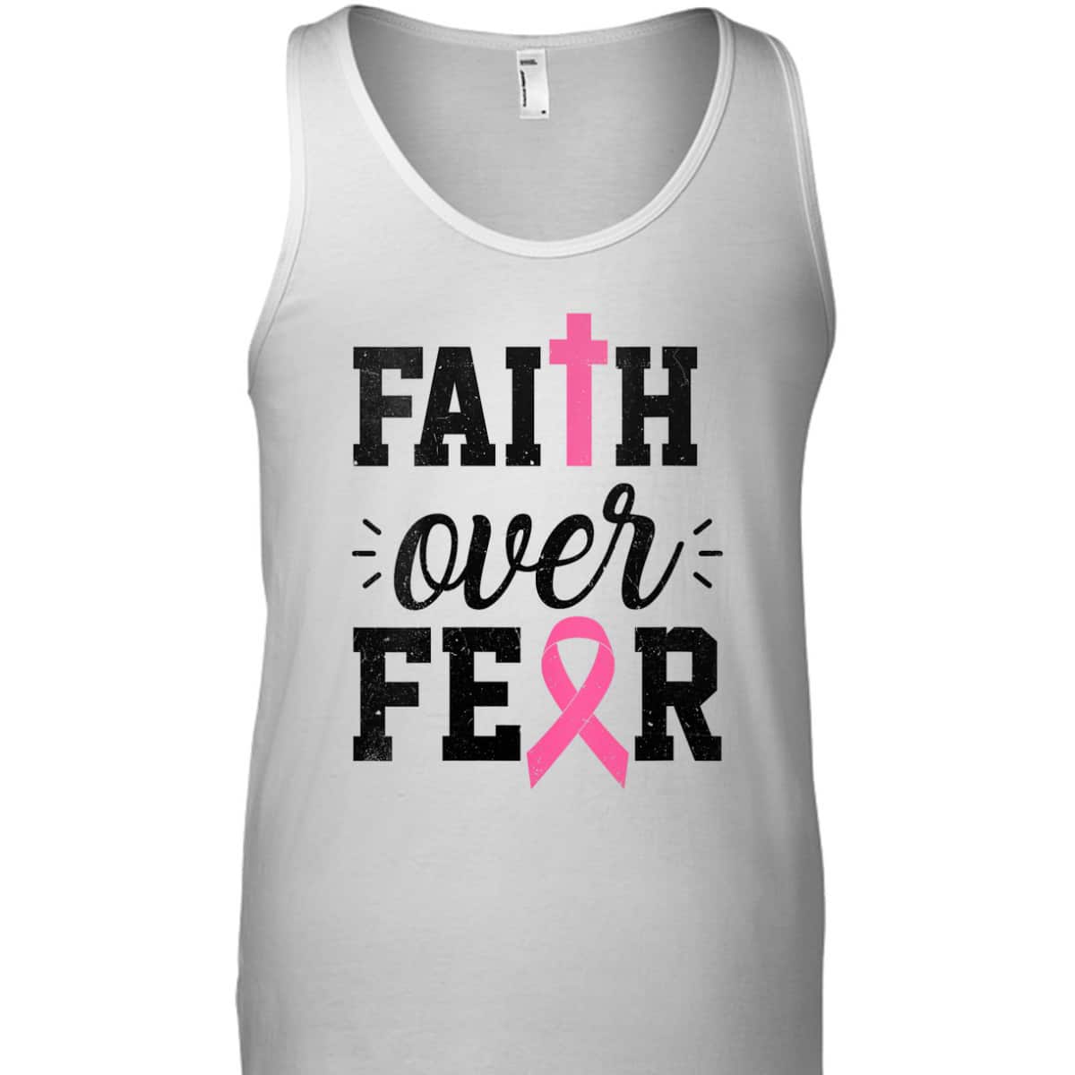 Christian Faith Over Fear October Breast Cancer Awareness Month T-Shirt Christian Faith Over Fear October Breast Cancer Awareness Month T-Shirt