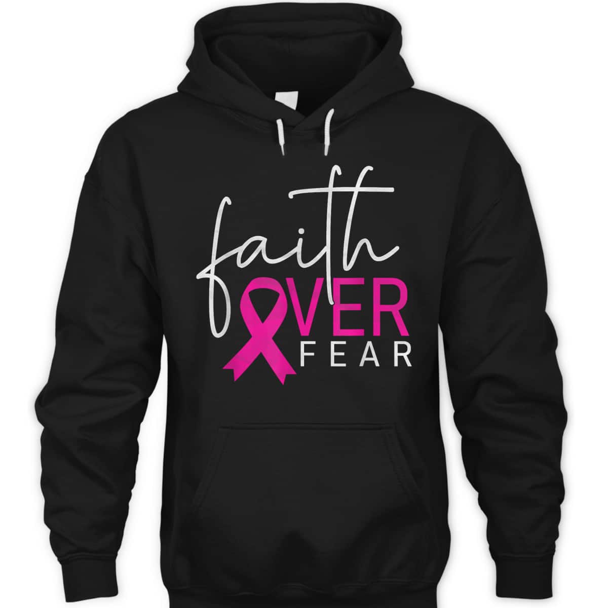 Breast Cancer Awareness Month Support Faith Over Fear T-Shirt Breast Cancer Awareness Month Support Faith Over Fear T-Shirt