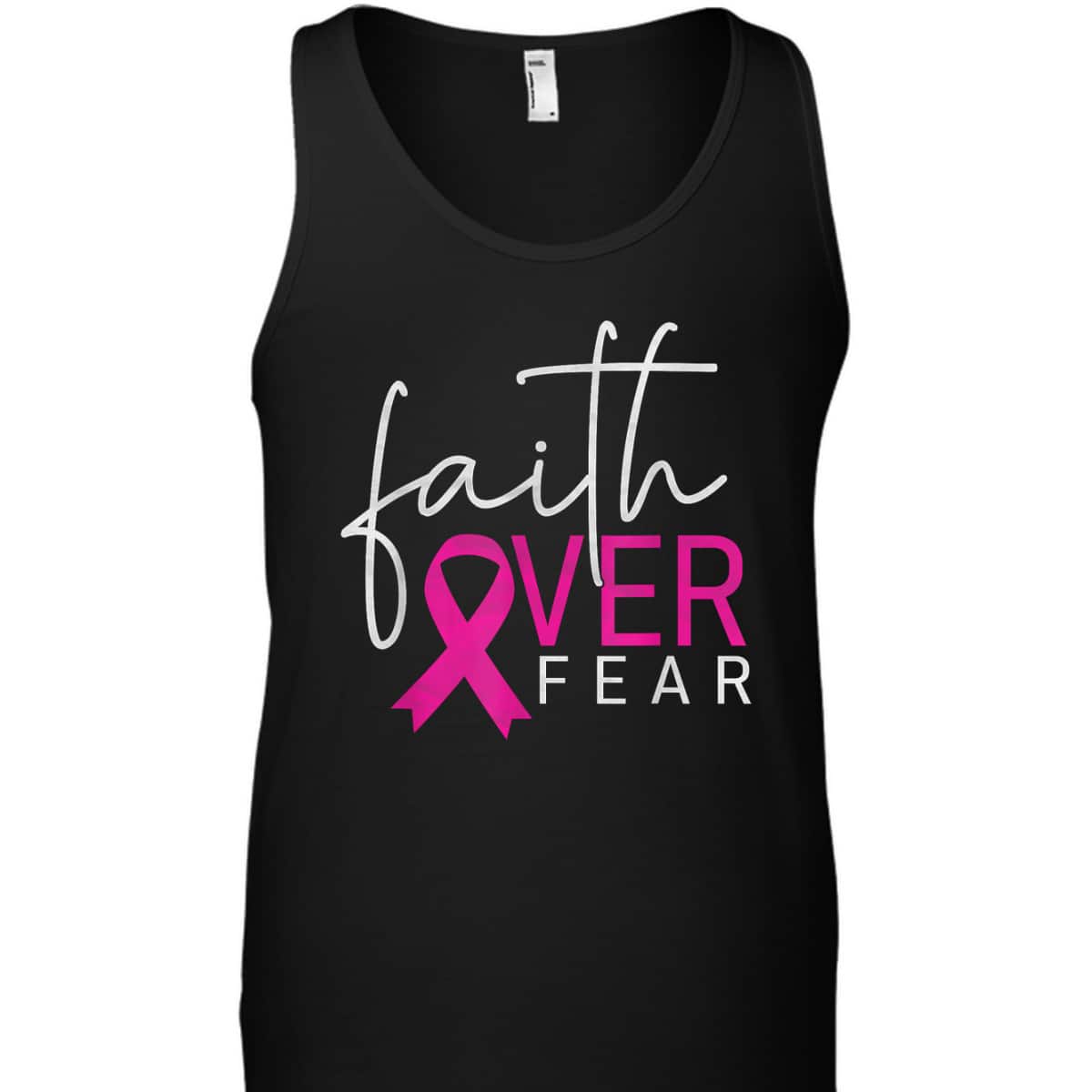 Breast Cancer Awareness Month Support Faith Over Fear T-Shirt
