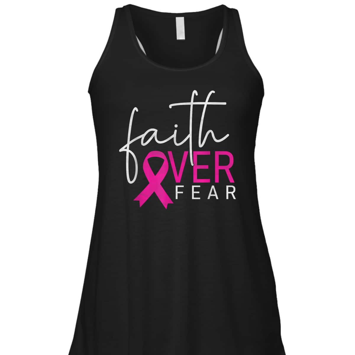 Breast Cancer Awareness Month Support Faith Over Fear T-Shirt