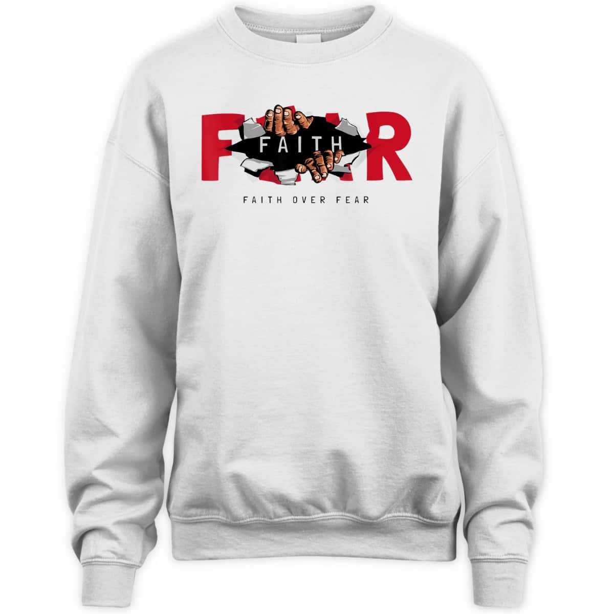 Faith Over Fear Christian Faith Cross Motivational T-Shirt