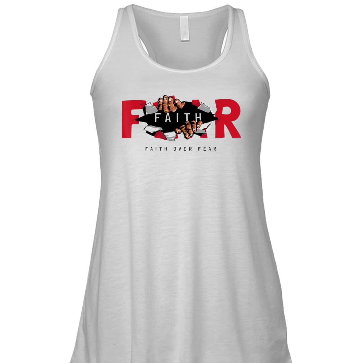 Faith Over Fear Christian Faith Cross Motivational T-Shirt Faith Over Fear Christian Faith Cross Motivational T-Shirt