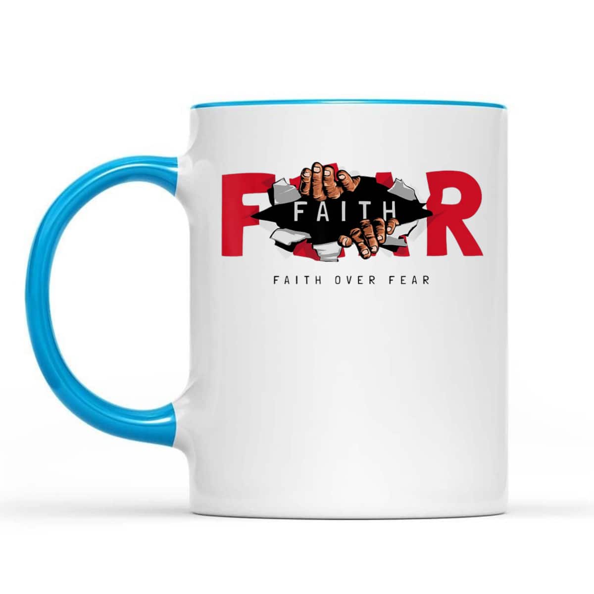 Faith Over Fear Christian Faith Cross Motivational T-Shirt