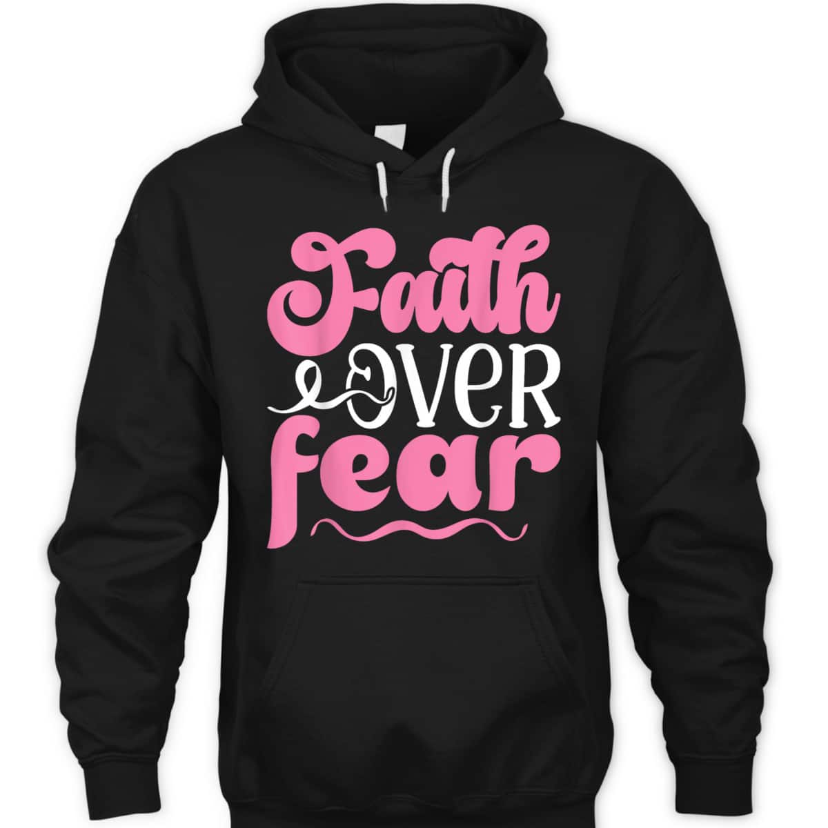 Breast Cancer Awareness Faith Over Fear Religious T-Shirt Breast Cancer Awareness Faith Over Fear Religious T-Shirt