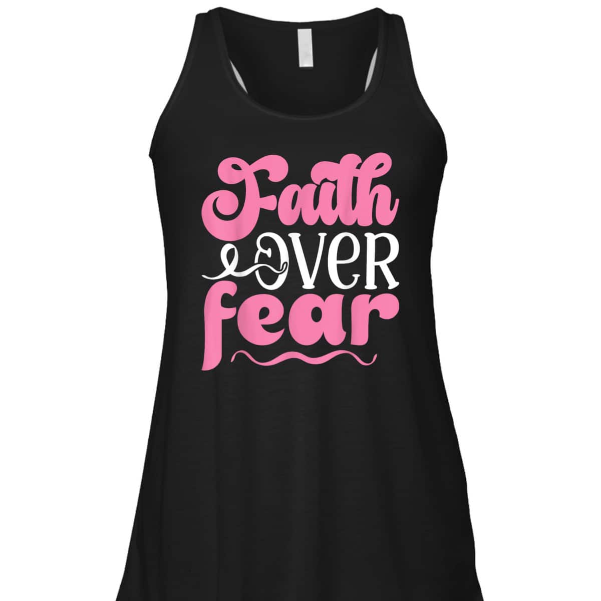Breast Cancer Awareness Faith Over Fear Religious T-Shirt