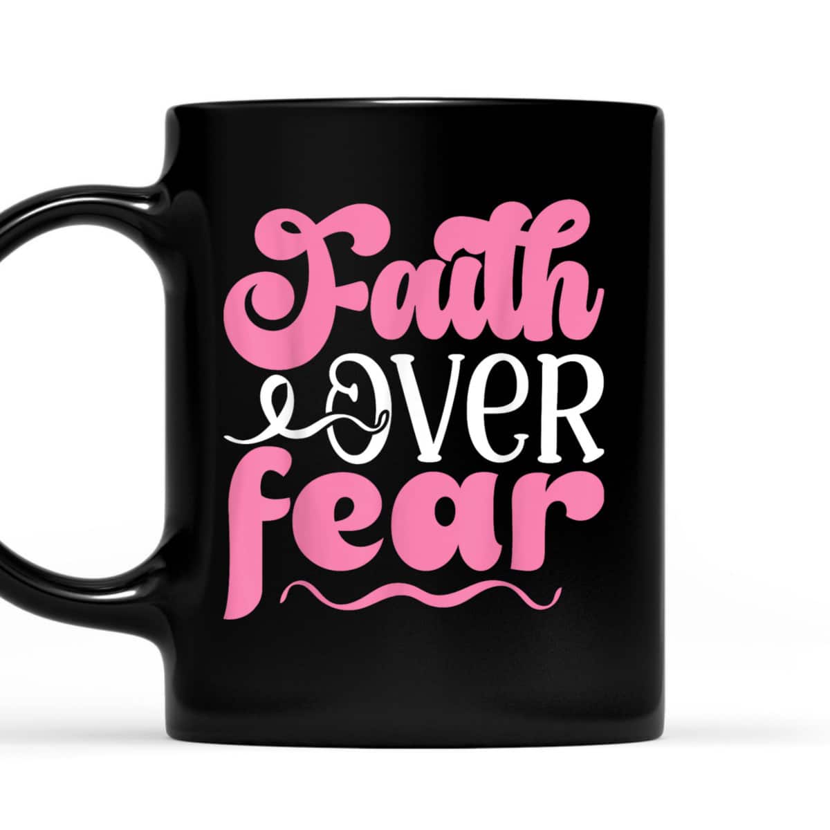 Breast Cancer Awareness Faith Over Fear Religious T-Shirt