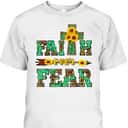 Leopard Sunflower Cross Faith Over Fear Christian Religious T-Shirt Leopard Sunflower Cross Faith Over Fear Christian Religious T-Shirt