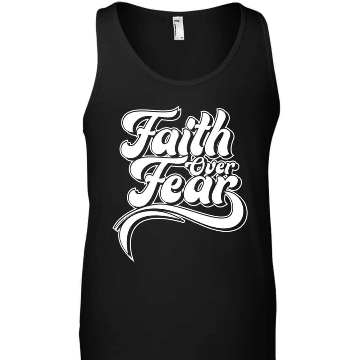 Christian Faith Over Fear Vintage Retro Religious T-Shirt Christian Faith Over Fear Vintage Retro Religious T-Shirt