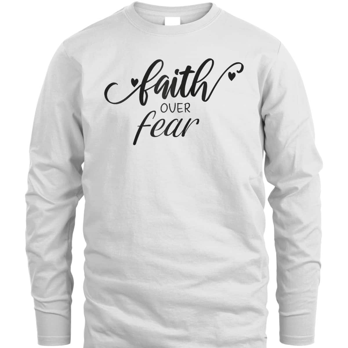 Faith Over Fear T-Shirt Christian Inspirational Vintage Gift