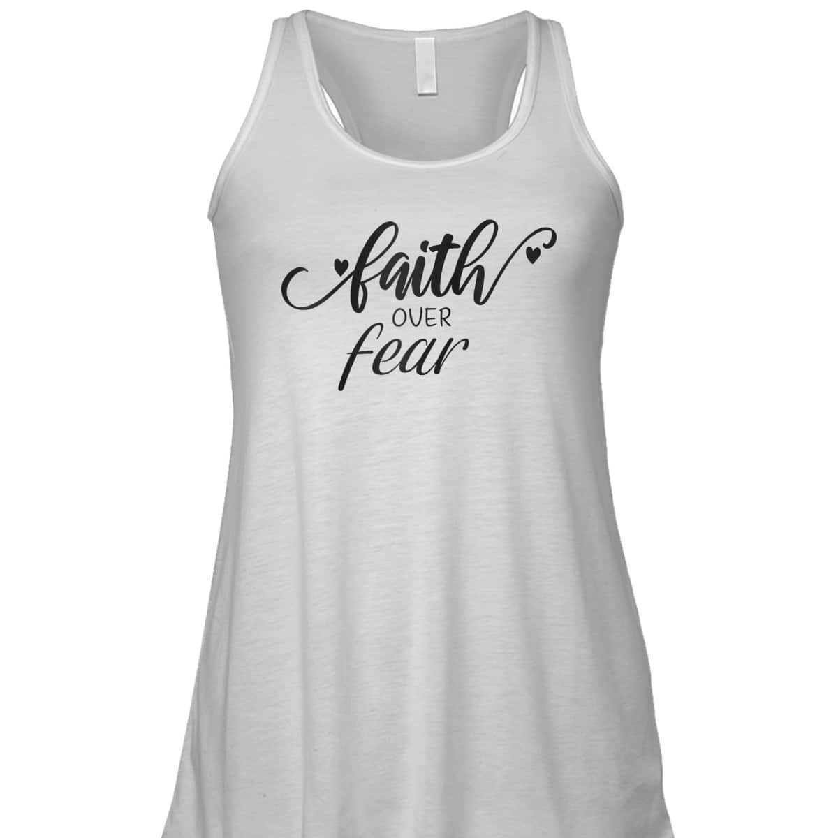Faith Over Fear T-Shirt Christian Inspirational Vintage Gift Faith Over Fear T-Shirt Christian Inspirational Vintage Gift
