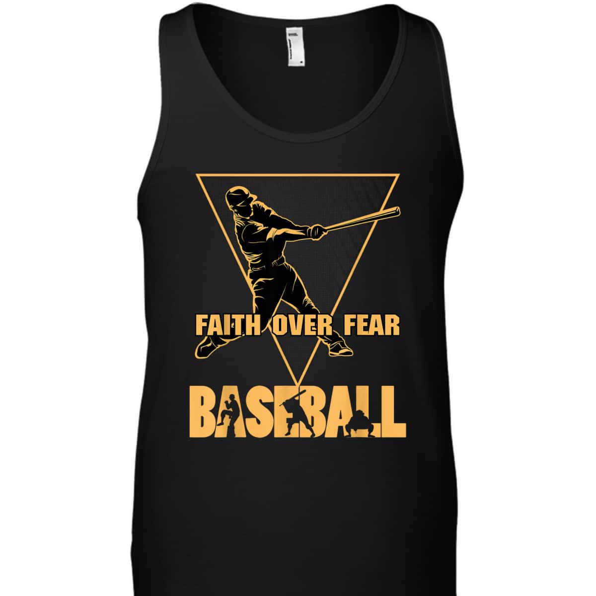 Faith Over Fear T-Shirt Christian Faith Quote Best Gift For Baseball Lovers