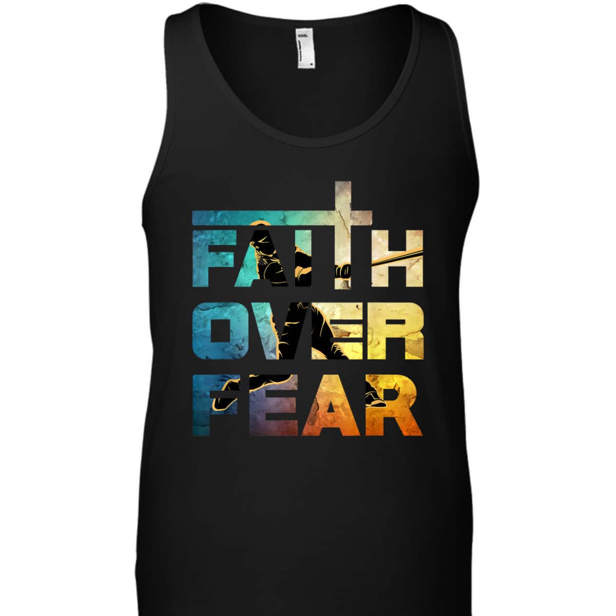 Faith Over Fear Faith Quote Jesus Christ Baseball Lovers T-Shirt
