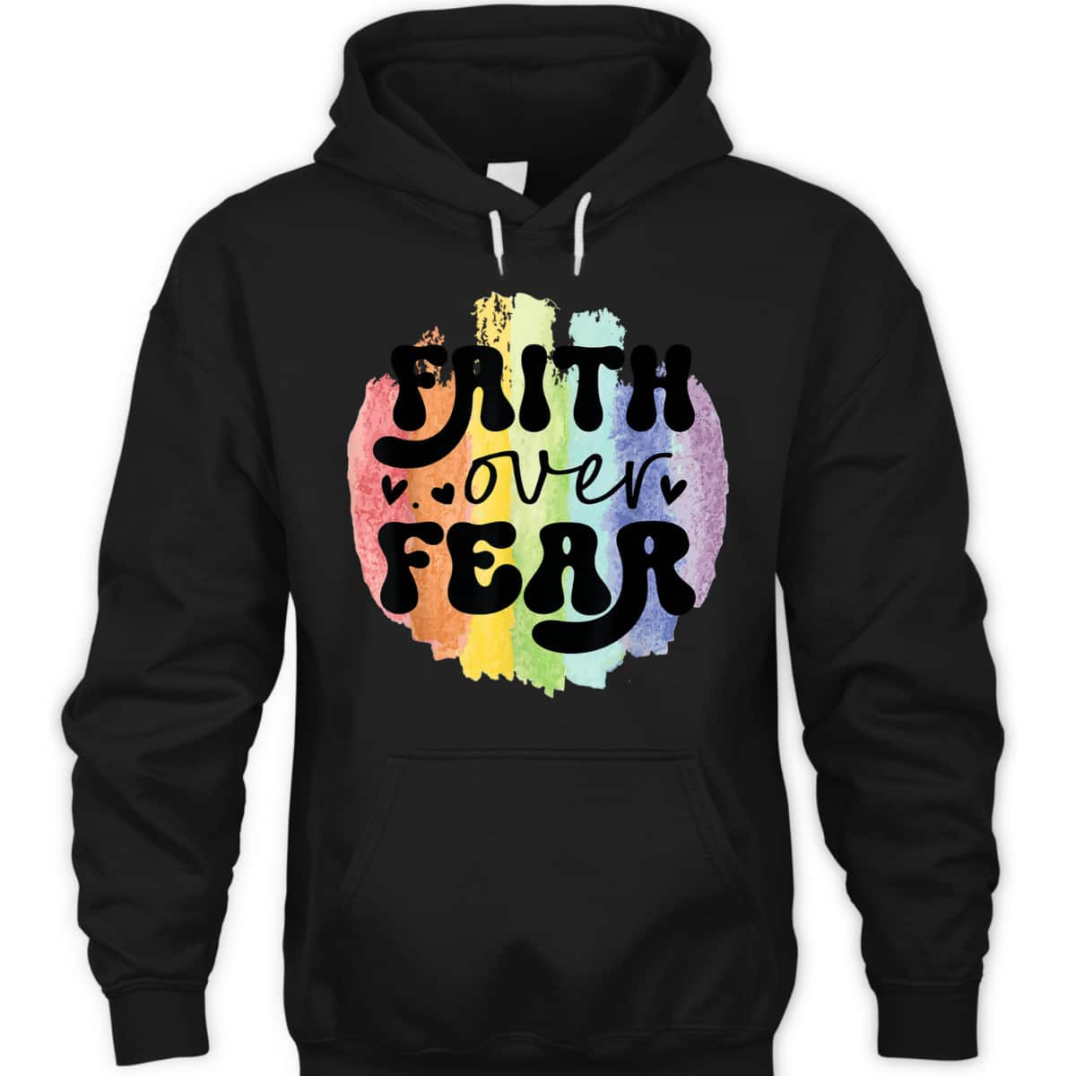 Inspirational Quote Faith Over Fear T-Shirt Christian Religious Gift