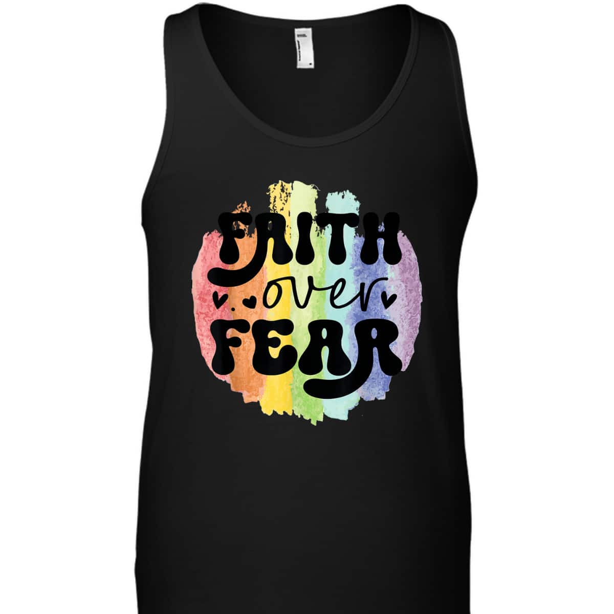 Inspirational Quote Faith Over Fear T-Shirt Christian Religious Gift