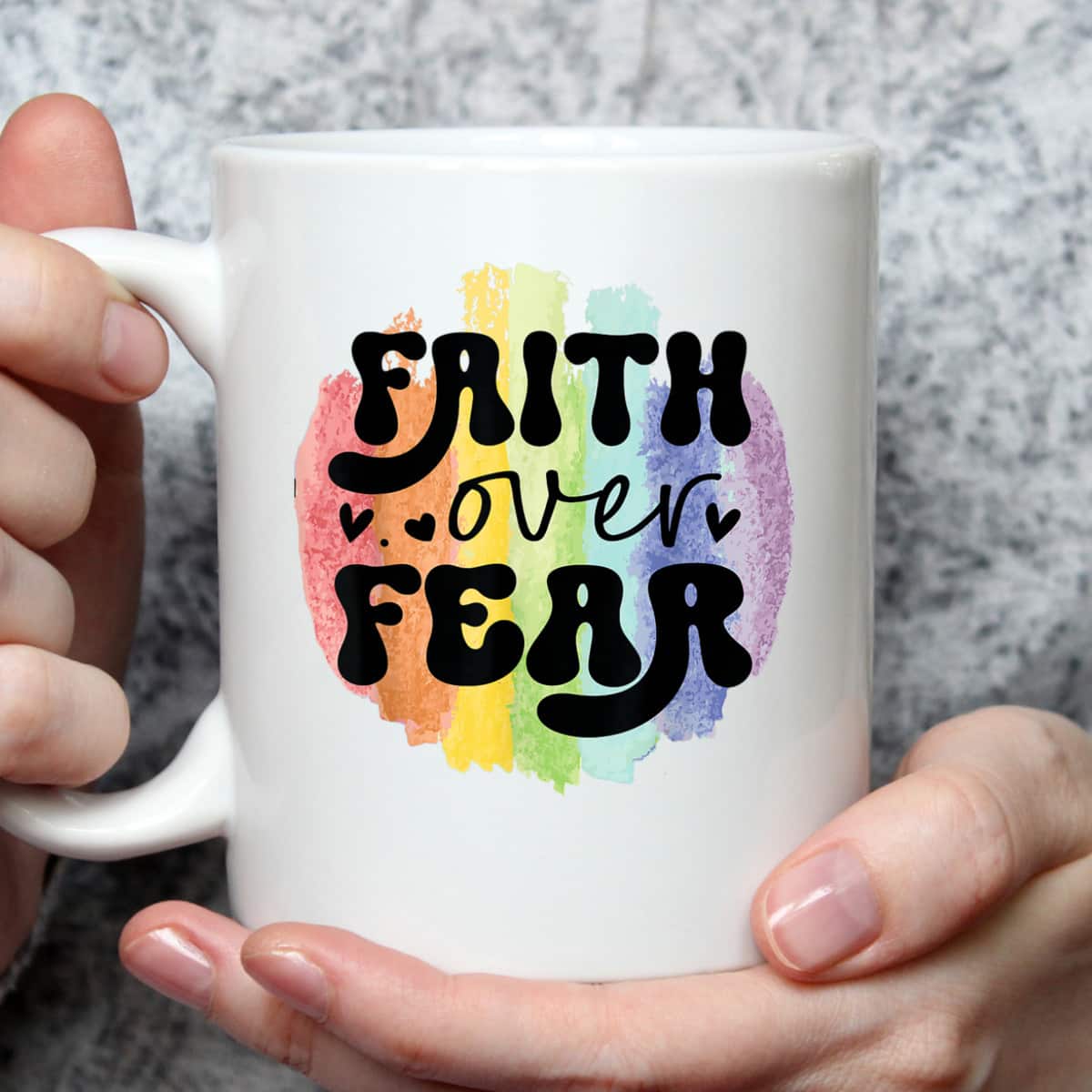 Inspirational Quote Faith Over Fear T-Shirt Christian Religious Gift Inspirational Quote Faith Over Fear T-Shirt Christian Religious Gift