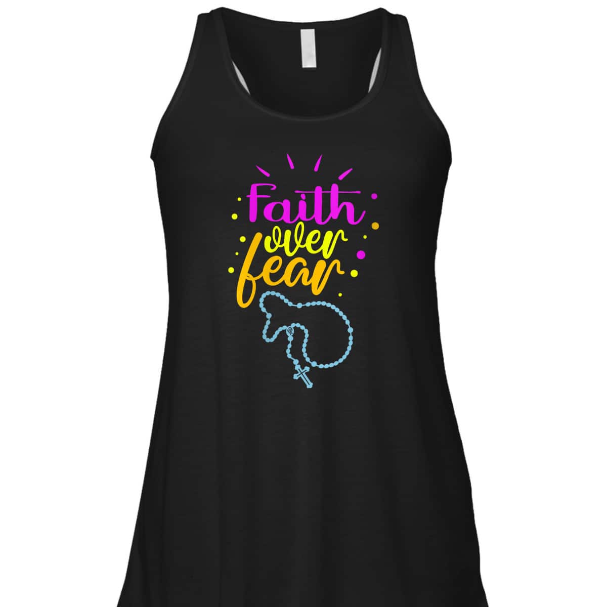 Christian Faith Over Fear T-Shirt Faith Religious Bible Verse Gift