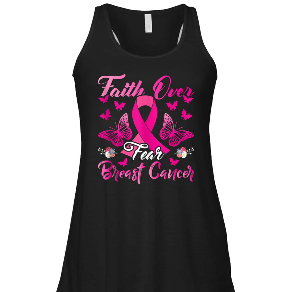 Christian Faith Over Fear T-Shirt Breast Cancer Awareness Christian Faith Over Fear T-Shirt Breast Cancer Awareness