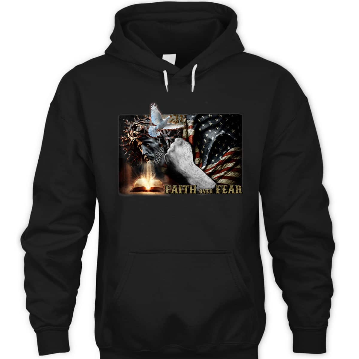 4th Of July Faith Over Fears Jesus USA Flag Patriot Independence Day T-Shirt 4th Of July Faith Over Fears Jesus USA Flag Patriot Independence Day T-Shirt