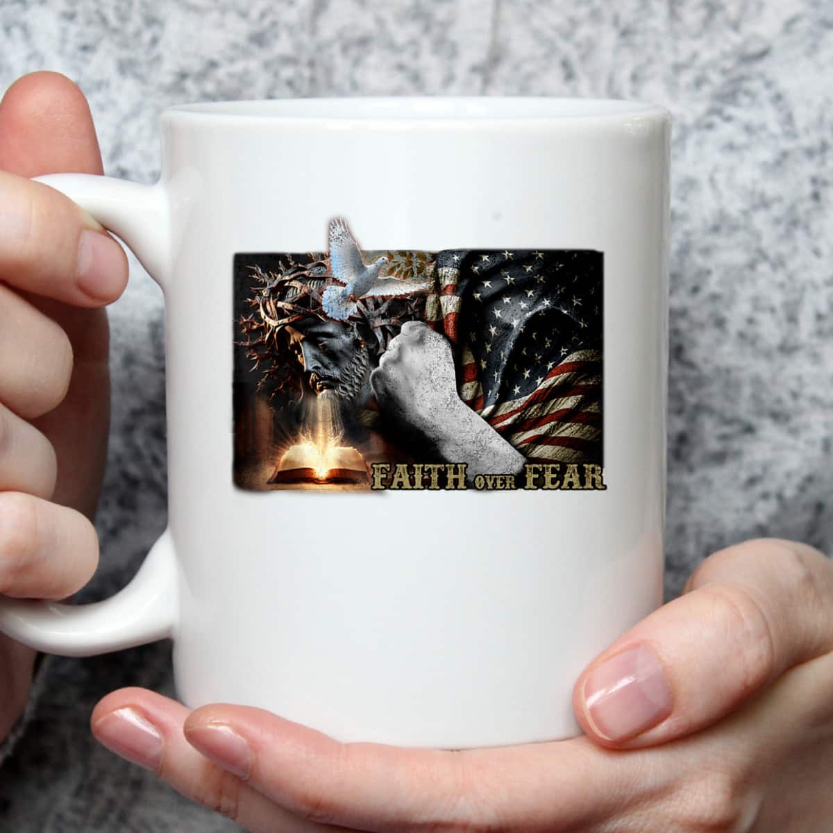 4th Of July Faith Over Fears Jesus USA Flag Patriot Independence Day T-Shirt 4th Of July Faith Over Fears Jesus USA Flag Patriot Independence Day T-Shirt