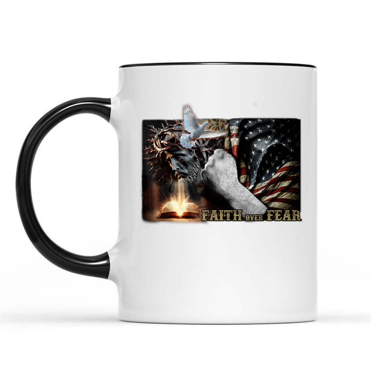 4th Of July Faith Over Fears Jesus USA Flag Patriot Independence Day T-Shirt 4th Of July Faith Over Fears Jesus USA Flag Patriot Independence Day T-Shirt