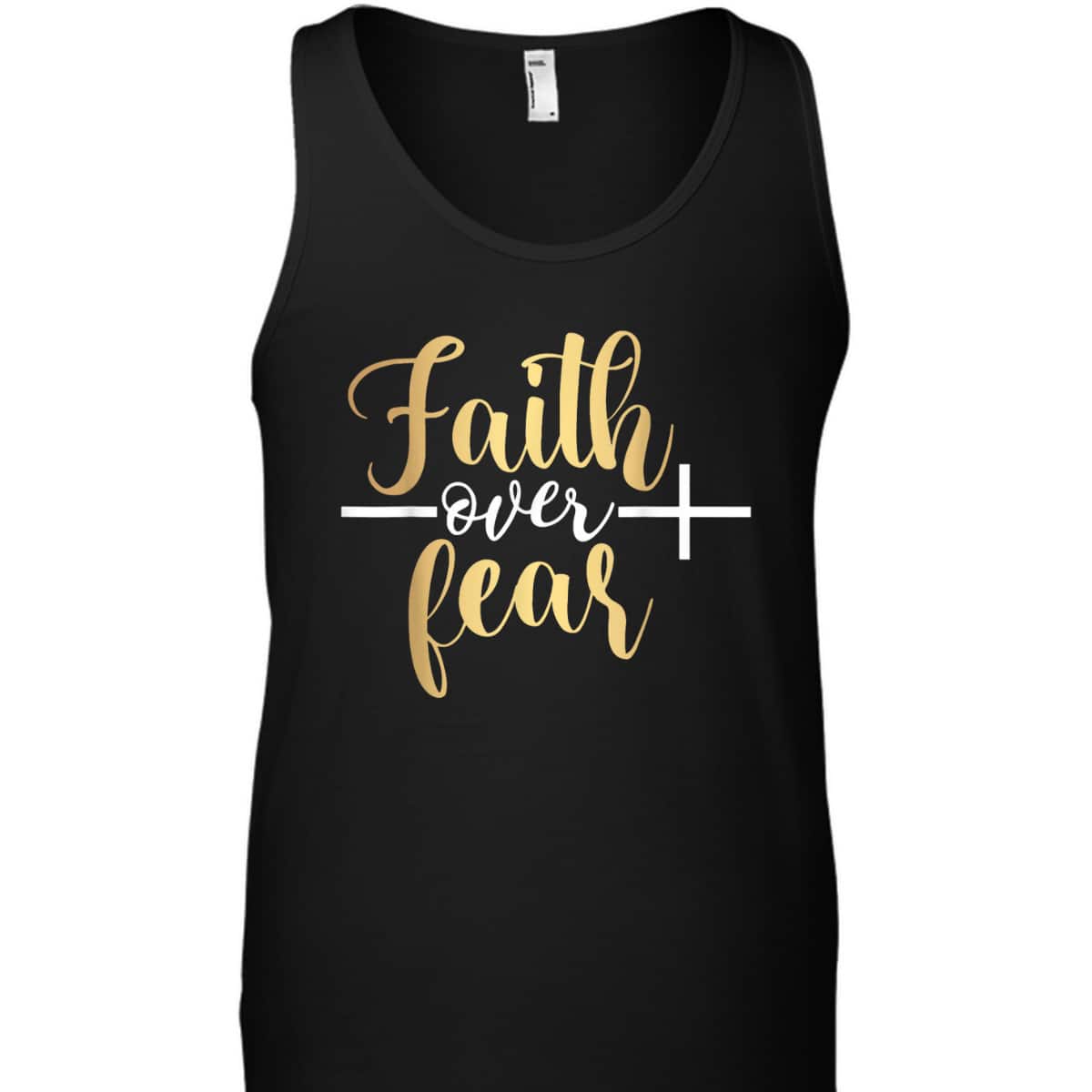 Jesus Christian Cross Faith Over Fear Religious Saying T-Shirt Jesus Christian Cross Faith Over Fear Religious Saying T-Shirt