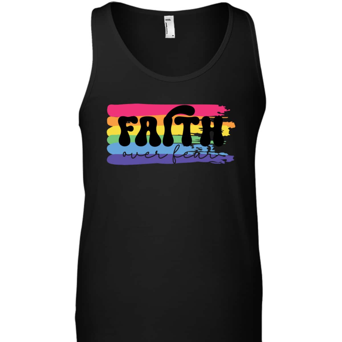 Inspirational Christian Faith Over Fear T-Shirt Religious Gift For Believers