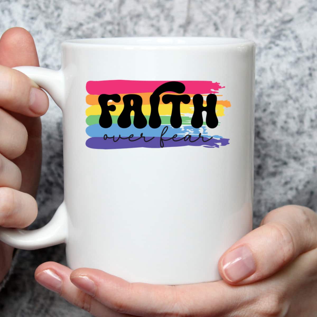 Inspirational Christian Faith Over Fear T-Shirt Religious Gift For Believers