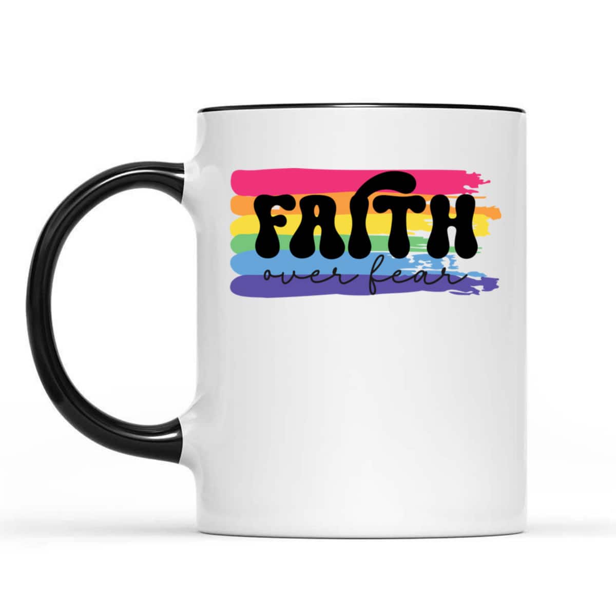 Inspirational Christian Faith Over Fear T-Shirt Religious Gift For Believers