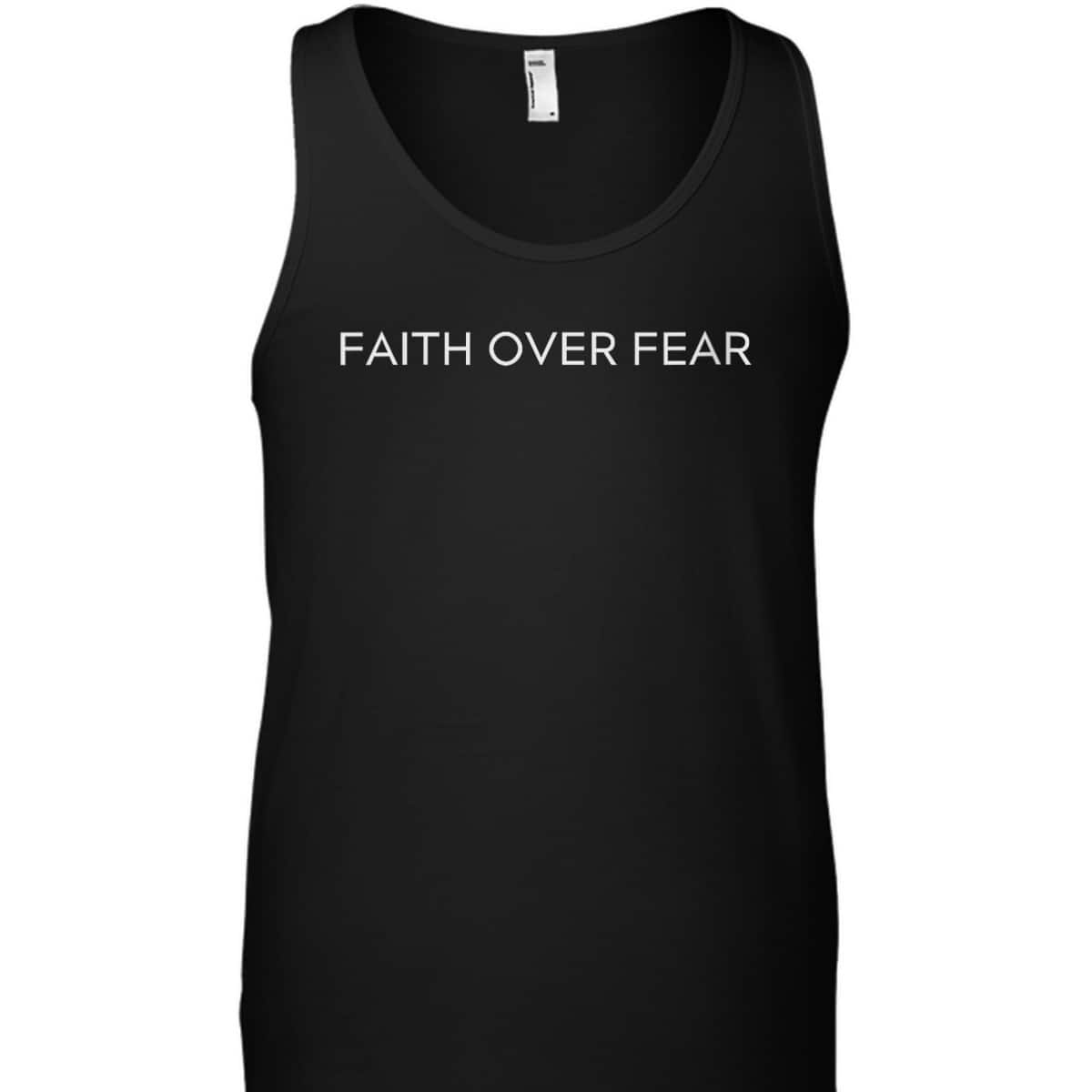 Faith Over Fear Trendy Christian Faith Saying Minimal T-Shirt