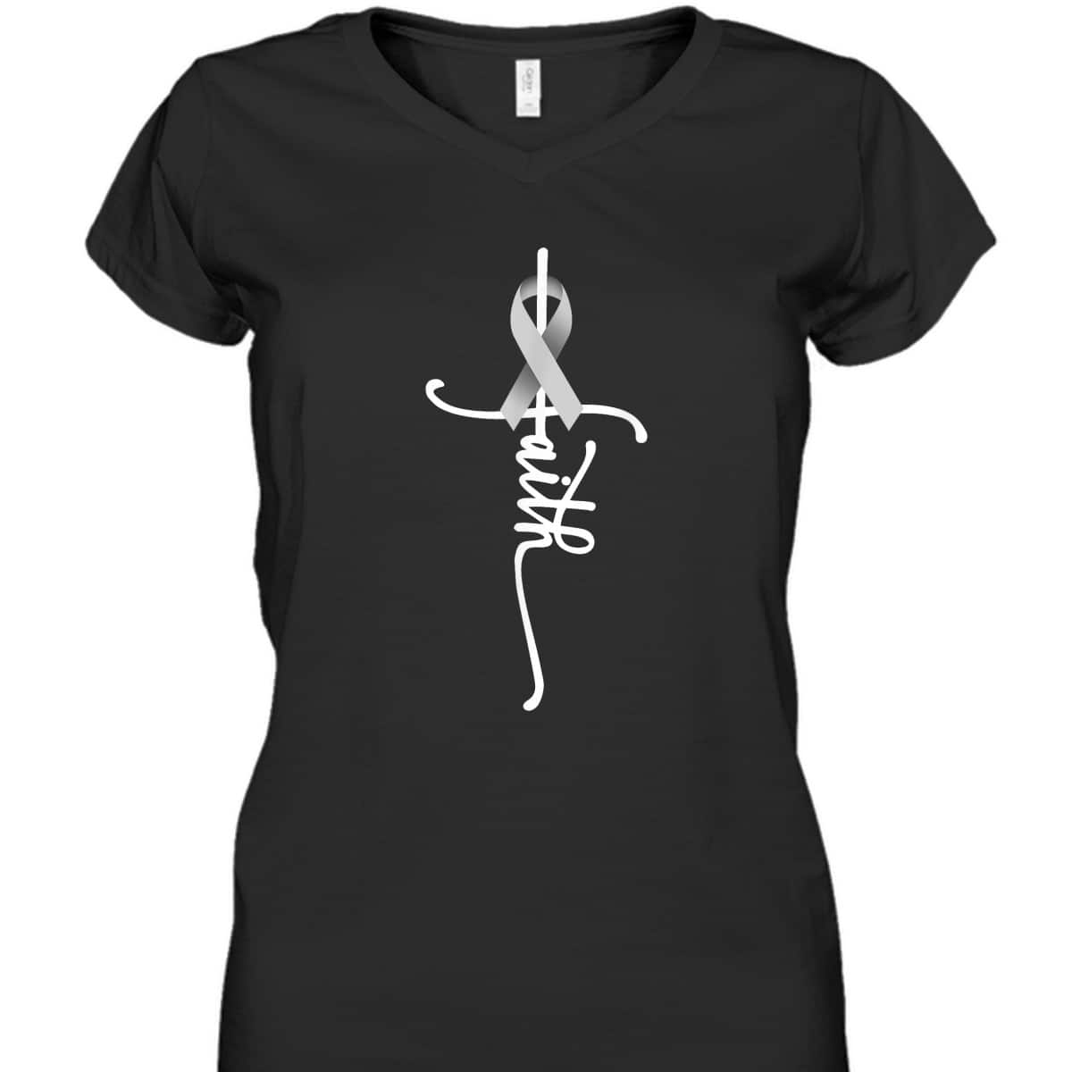 Lung Cancer Christian Faith Lung Cancer Awareness T-Shirt