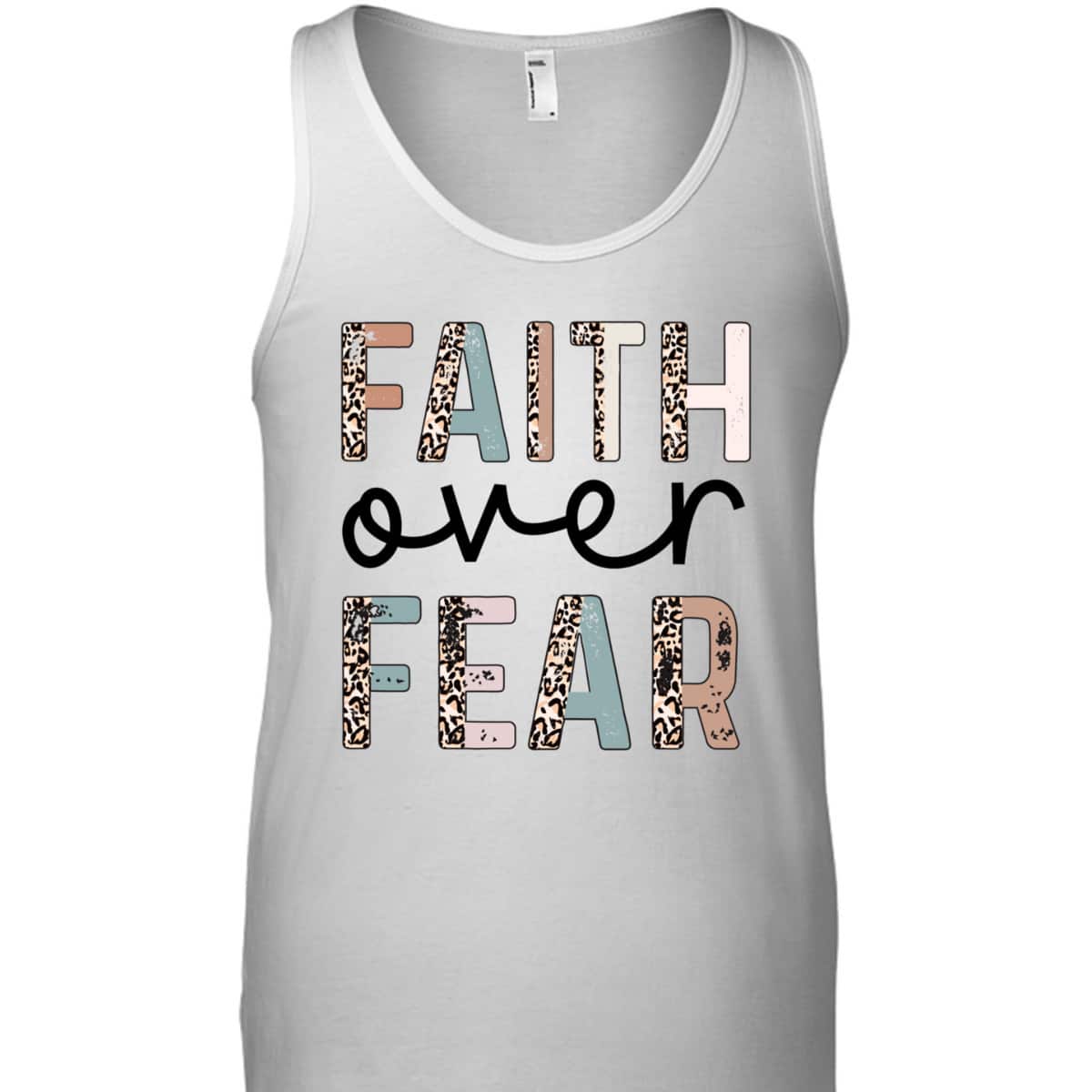 Cute Leopard Faith Over Fear Christian Religious T-Shirt Cute Leopard Faith Over Fear Christian Religious T-Shirt