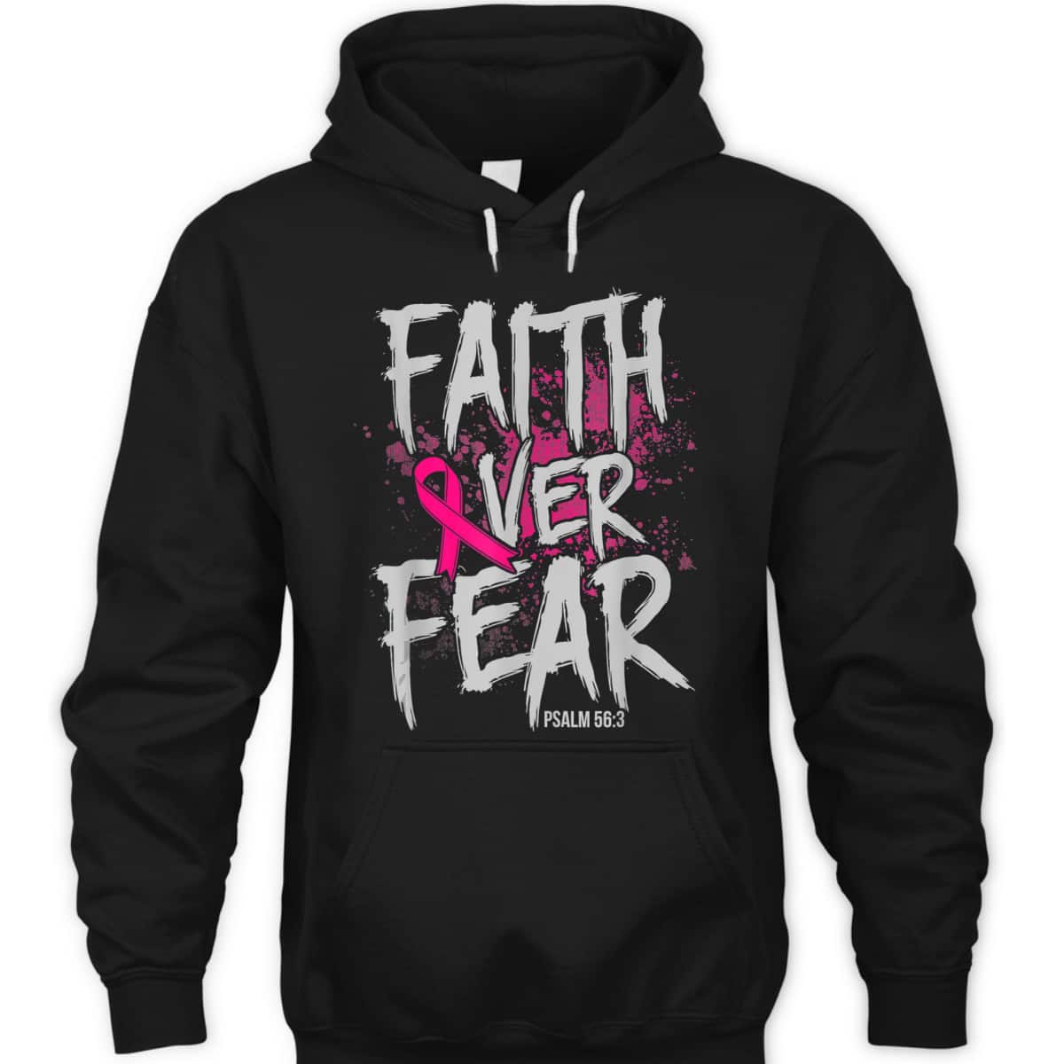 Christian Breast Cancer Faith Over Fear T-Shirt Pink Ribbon Christian Breast Cancer Faith Over Fear T-Shirt Pink Ribbon