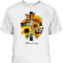 Faith Over Fear Cross Sunflowers Butterflies Christian T-Shirt Faith Over Fear Cross Sunflowers Butterflies Christian T-Shirt