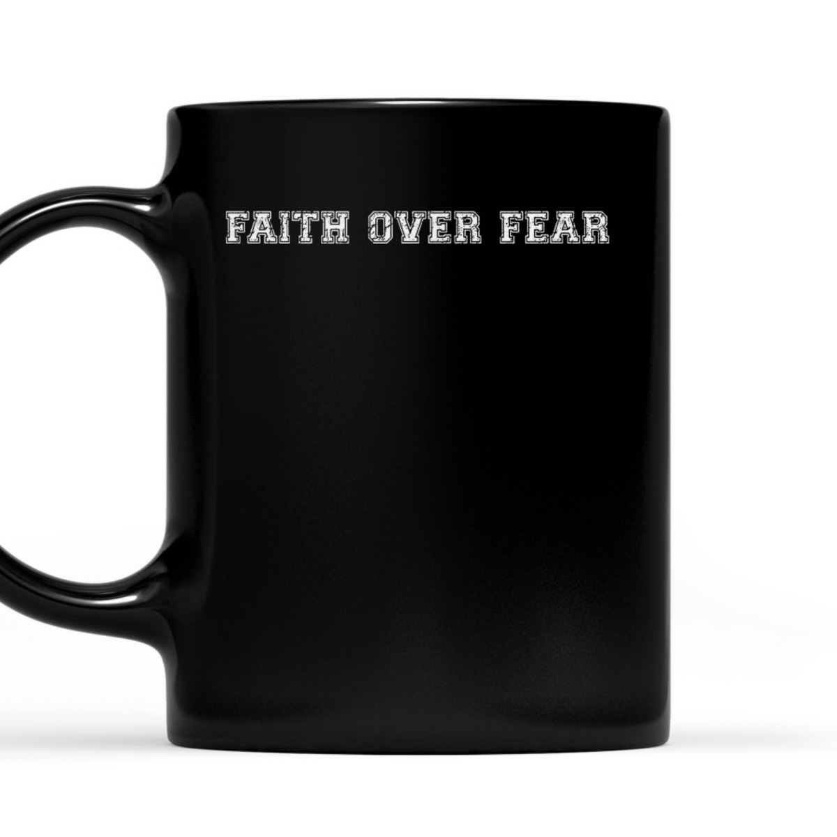 Trendy Christian Faith Over Fear T-Shirt Minimal Religious Saying