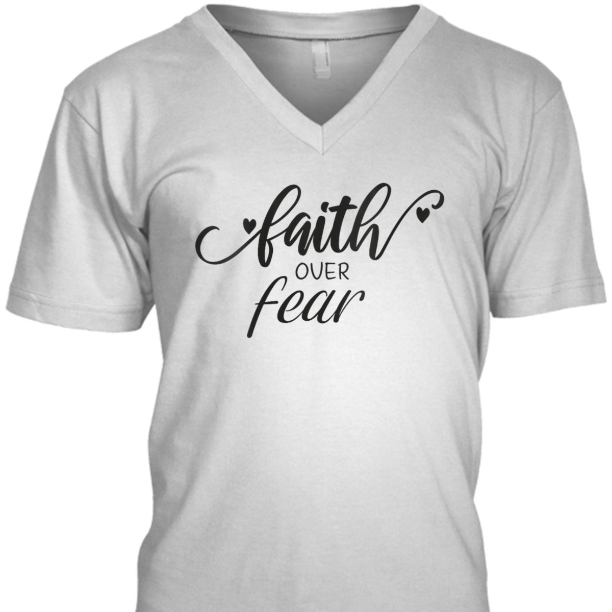 Faith Over Fear T-Shirt Christian Faith Inspirational Gift