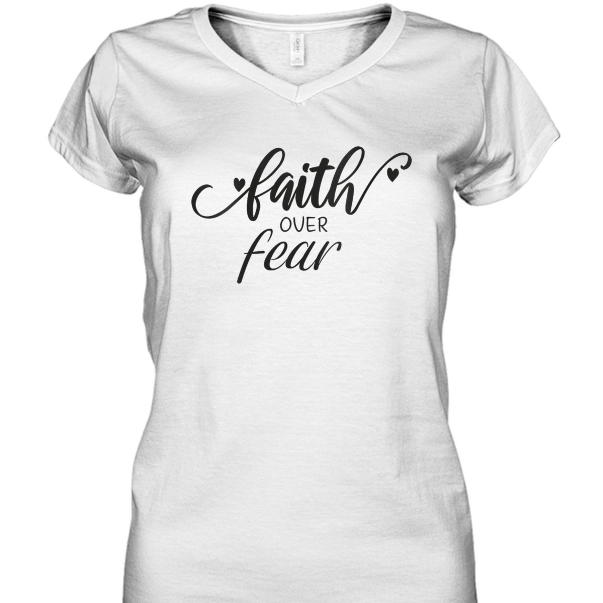 Faith Over Fear T-Shirt Christian Faith Inspirational Gift