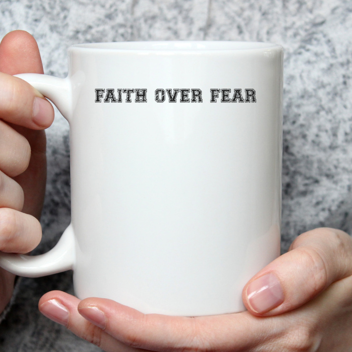 Faith Over Fear T-Shirt Trendy Christian Saying Minimal