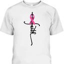 Christian Faith Pink Ribbon T-Shirt Cross Breast Cancer Awareness Christian Faith Pink Ribbon T-Shirt Cross Breast Cancer Awareness