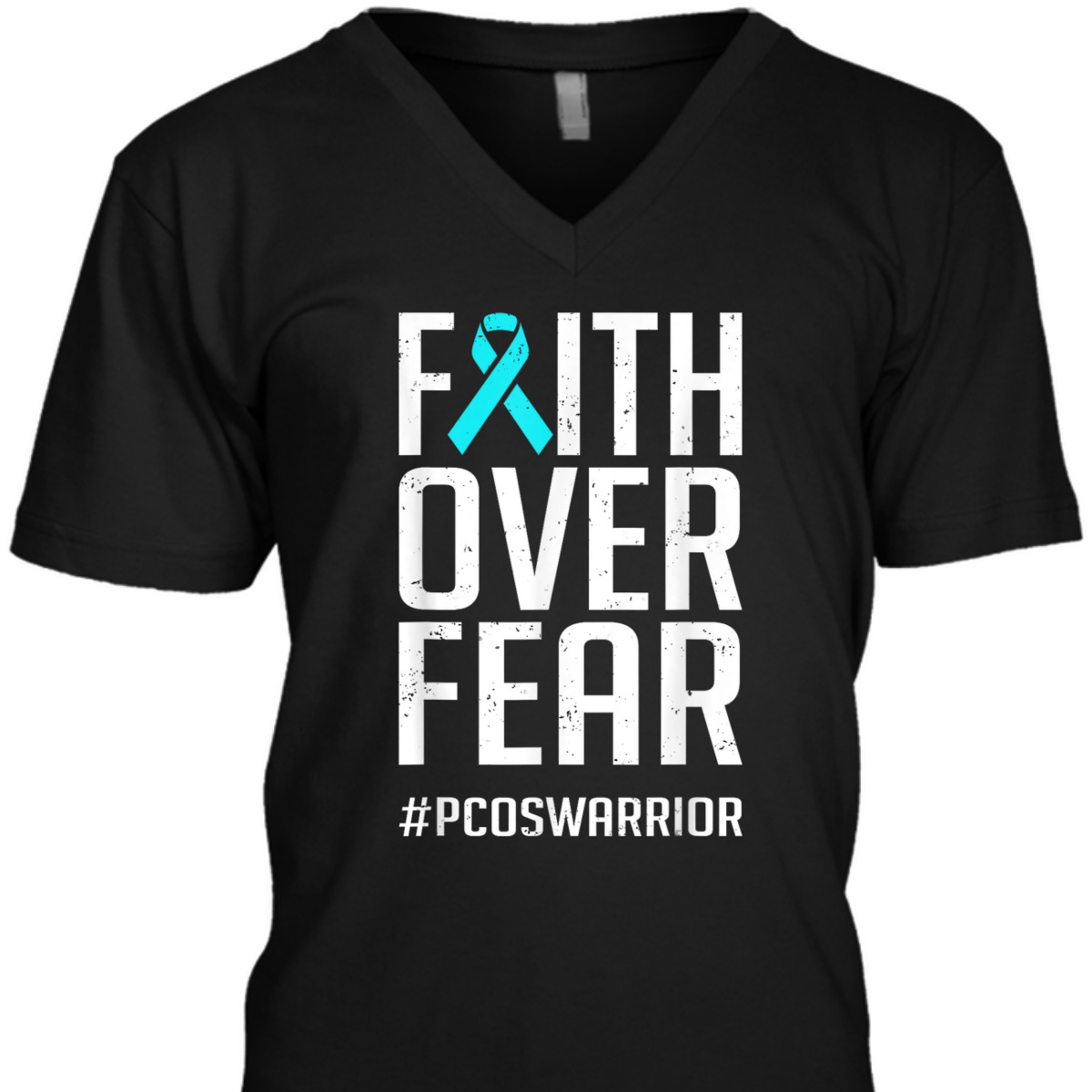 Faith Over Fear #PCOSWarrior PCOS Awareness T-Shirt