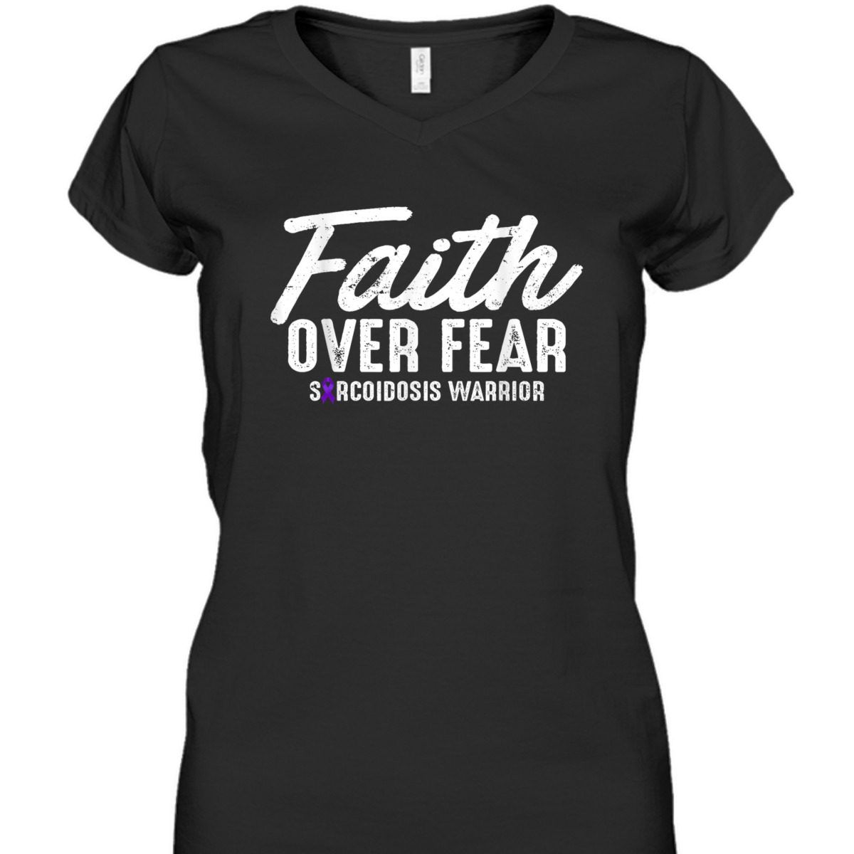 Faith Over Fear Sarcoidosis Warrior Sarcoidosis Awareness T-Shirt Faith Over Fear Sarcoidosis Warrior Sarcoidosis Awareness T-Shirt
