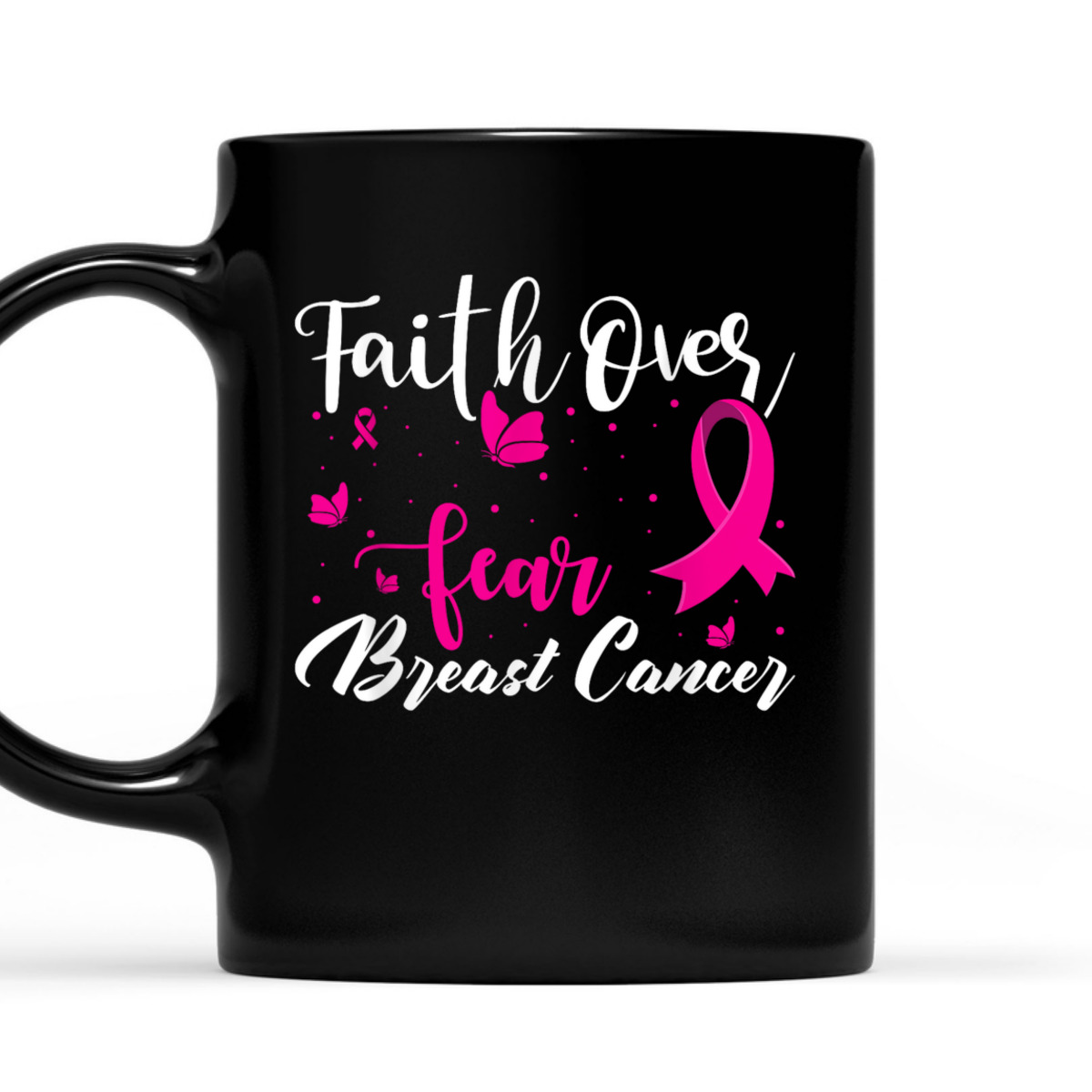 Faith Over Fear Love Breast Cancer Awareness T-Shirt Faith Over Fear Love Breast Cancer Awareness T-Shirt
