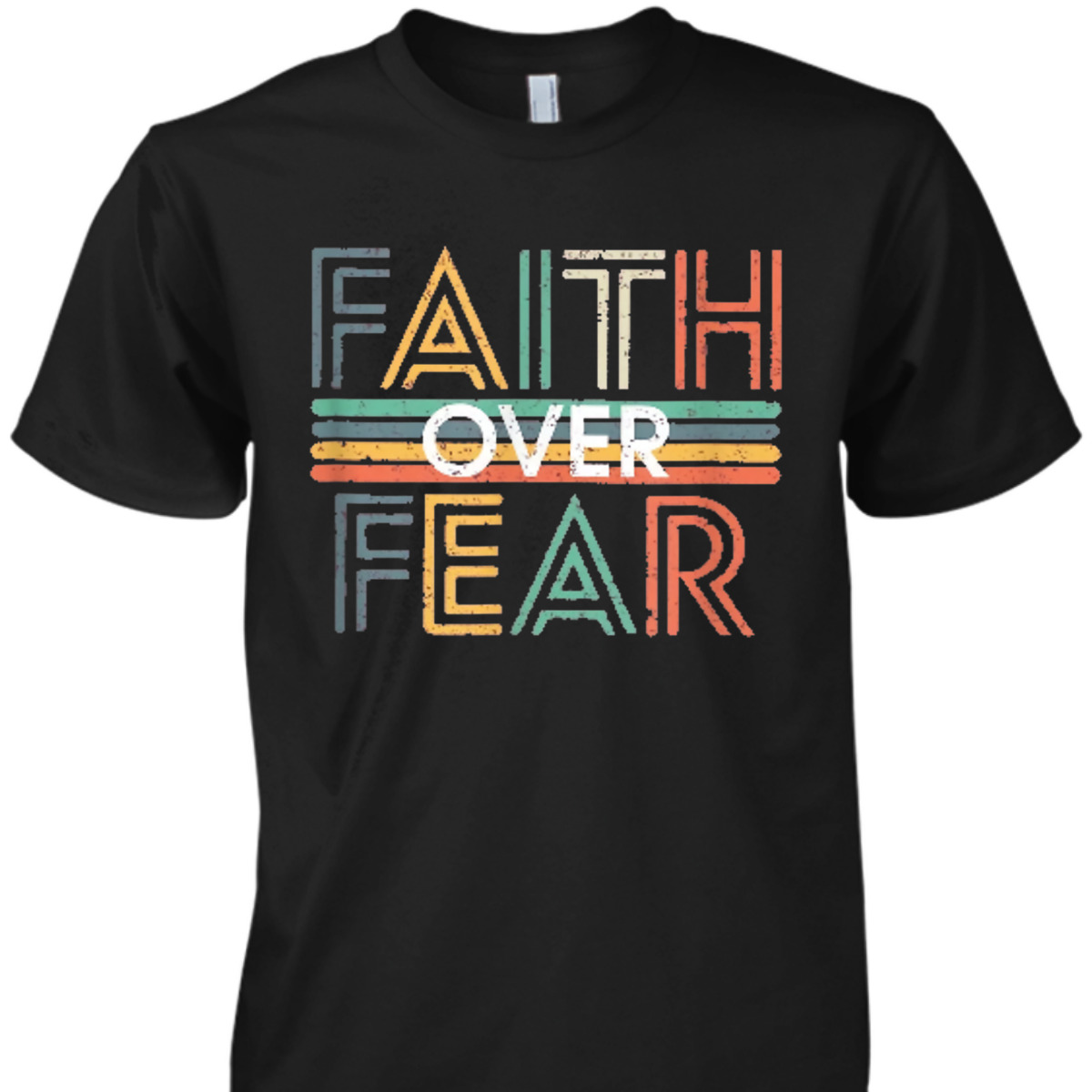 Jesus Christ Cross Faith Over Fear Quote Saying Christian T-Shirt Jesus Christ Cross Faith Over Fear Quote Saying Christian T-Shirt