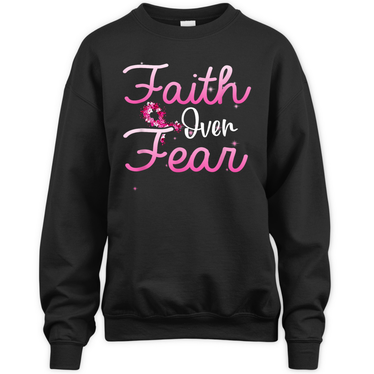 Christian Faith Over Fear Breast Cancer Survivor T-Shirt