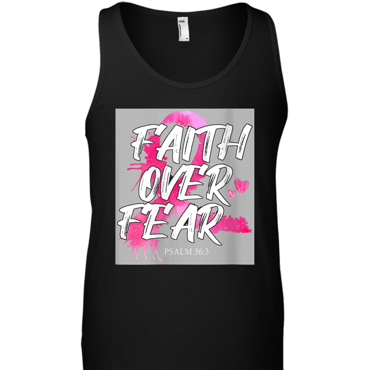 Faith Over Fear Breast Cancer Awareness Pink Ribbon Warrior T-Shirt