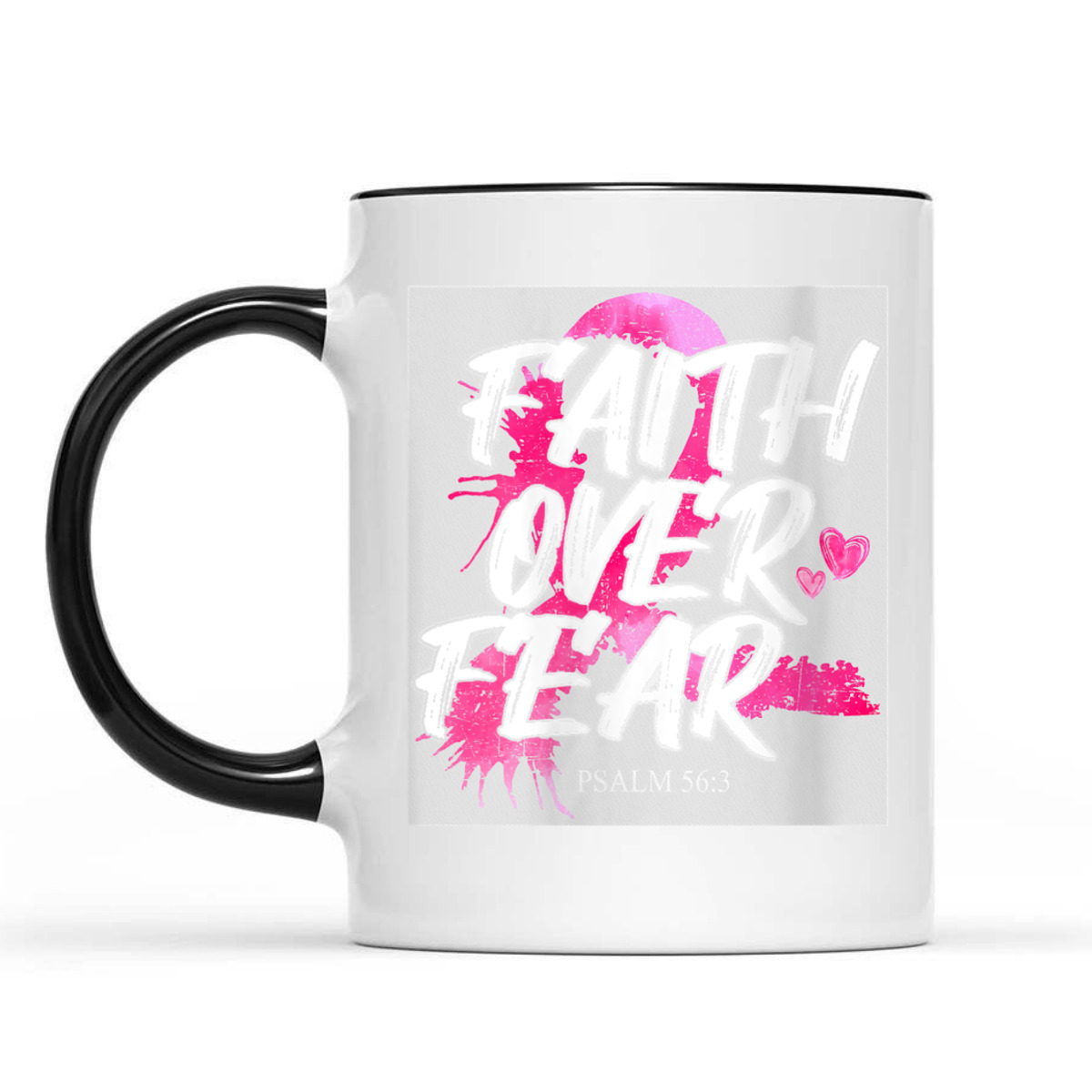 Faith Over Fear Breast Cancer Awareness Pink Ribbon Warrior T-Shirt Faith Over Fear Breast Cancer Awareness Pink Ribbon Warrior T-Shirt