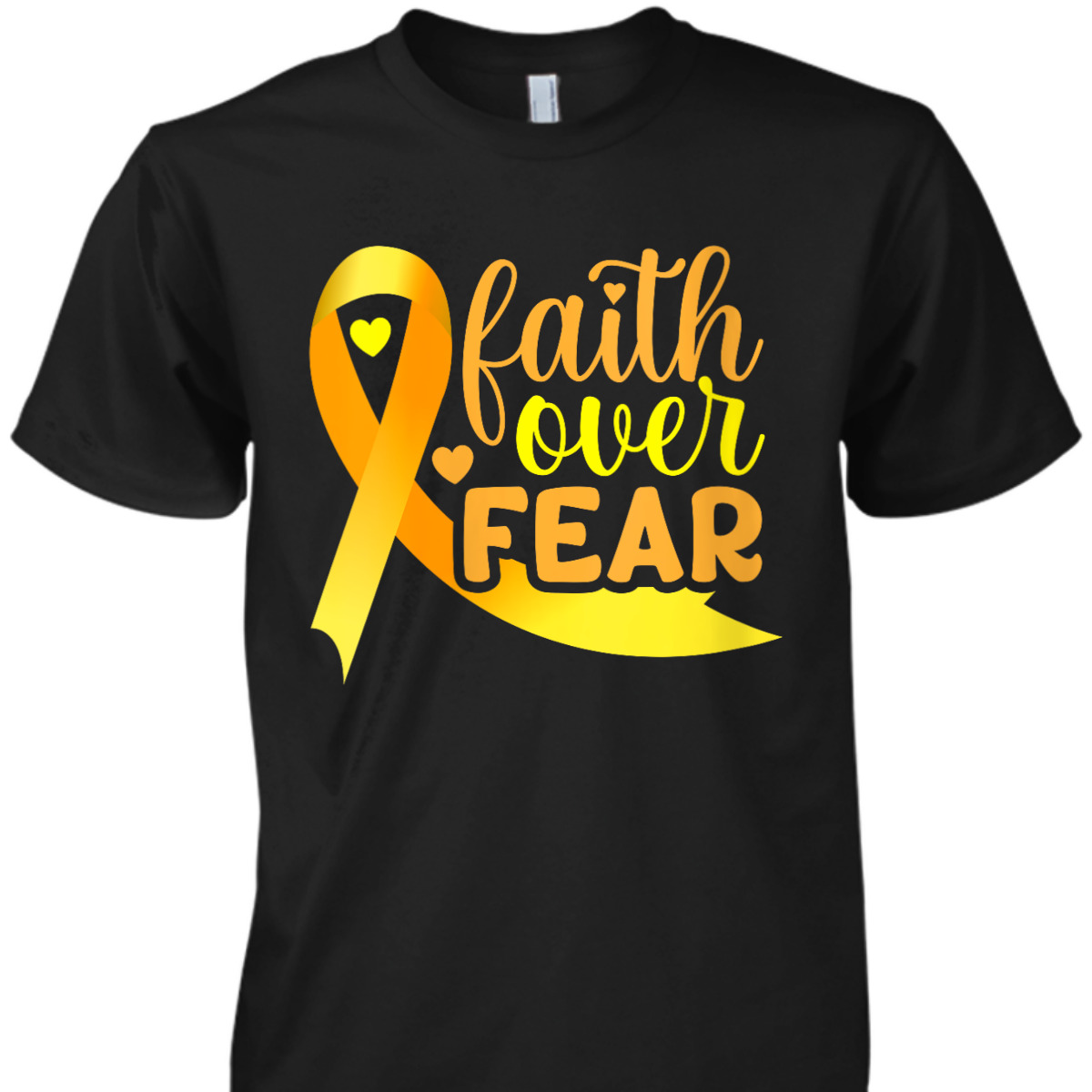 Faith Over Fear Ribbon Endometriosis Awareness Warrior T-Shirt