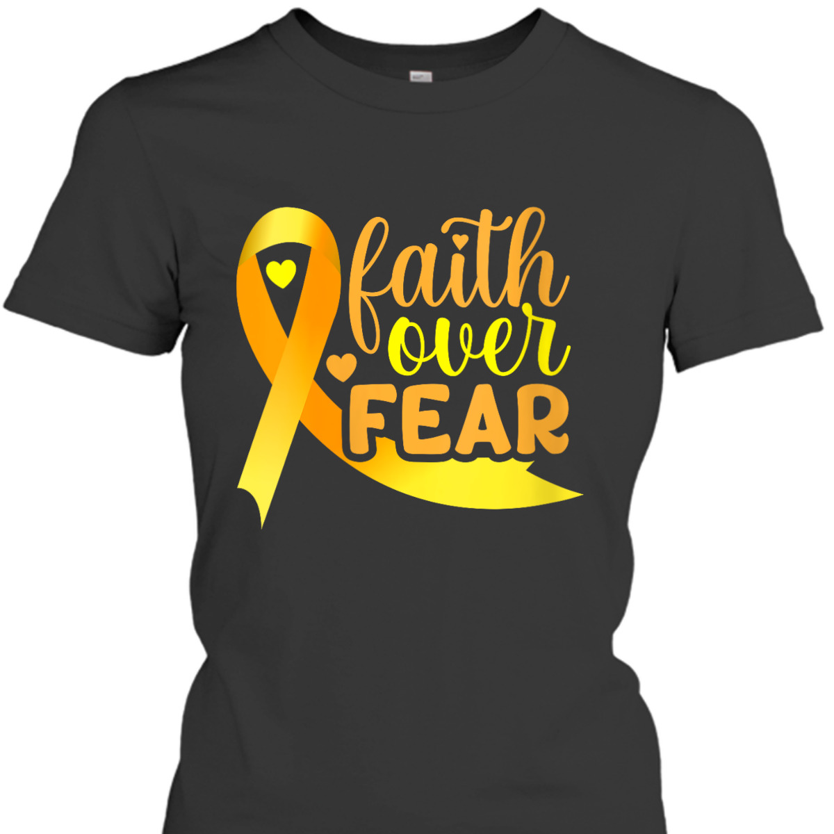 Faith Over Fear Ribbon Endometriosis Awareness Warrior T-Shirt Faith Over Fear Ribbon Endometriosis Awareness Warrior T-Shirt